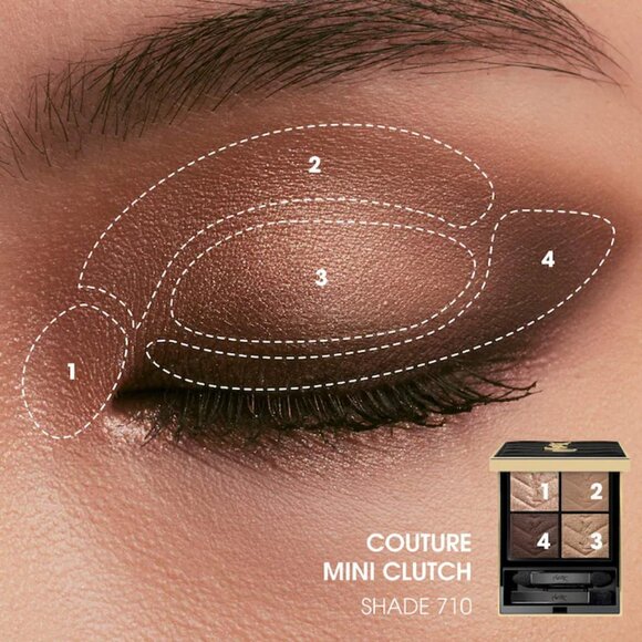 NIB 💋YSL OVER BRUN (710) Couture Mini Clutch Eyeshadow Palette ✨ BNIB - Picture 6 of 9